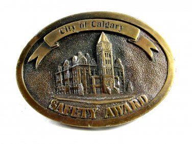 City Calgary Canada Safety Award PROOF Belt Buckle By Impress Advertising