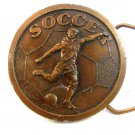 1978 Indiana Metal Craft Soccer Brass Belt Buckle