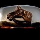 Horse belt buckle two tone