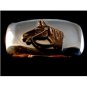 Horse belt buckle two tone