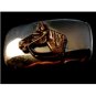 Horse belt buckle two tone