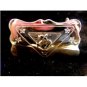 Bronco riding belt buckle with star design