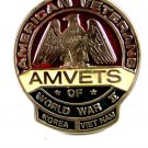 American Veterans of WWII Korea Vietname Belt Buckle 5714 Not Signed