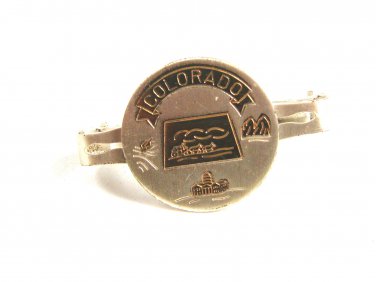 Colorado Wagon Train State Capital Tie Clasp 22614