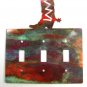 Cowboy Boot Triple Light Switch Plate Steel Images USA 51415