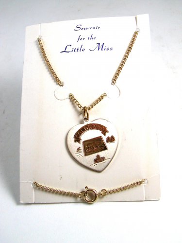 Colorado Wagon Train State Capital Heart Necklace 22614
