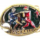 1982 Baseball Player Enameled Belt Buckle 51514 Great American Buckle Co.