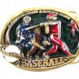 1982 Baseball Player Enameled Belt Buckle 51514 Great American Buckle Co.