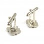 Dressy Silvertone Flame Cufflinks not Marked 101514