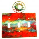 Shining Sun Triple Light Switch Plate by Steel Images Made In USA 52815