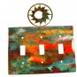Shining Sun Triple Light Switch Plate by Steel Images Made In USA 52815