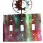 Shining Sun Triple Light Switch Plate by Steel Images Made In USA 52815V