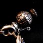 Vintage Etruscan 800 Silver Charm Bracelet & 5 Charms 008617