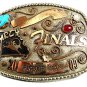2000 Silvertone Turquoise PICKUP MAN MRCA FINALS Belt Buckle YELLOWHAIR 101317