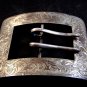 Vintage Signed Victorian Edwardin or Art Nouveau Sterling Silver Belt Buckle