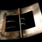 Vintage Signed Victorian Edwardin or Art Nouveau Sterling Silver Belt Buckle