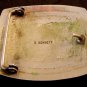 Vintage R. Bennett Navajo Sterling Silver Turquoise Coral Belt Buckle 008617