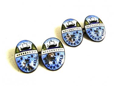 Vintage St. Johnns Newfoundland 1497 Sailing Ship Matthew Cufflinks 9417