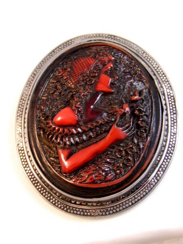 Art Nouveau Sterling Silver Lady Cameo Parfuma La Gatierre, Paris 1832 008717