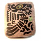 Mexican Taxco Sterling Silver Aztec Brooch by H. Arriaca