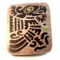 Mexican Taxco Sterling Silver Aztec Brooch by H. Arriaca