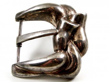 Vintage Patricia Von Musulin Sterling Silver Belt Buckle Weighs 281 Grams