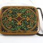 Vintage 1970's Hippy Colorful Solid Brass Belt Buckle By HARMONY METAL 101917