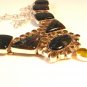 Gothic Tribal Renaissance Sterling Silver Lapis Topaz Quartz Necklace 008717