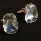 Vintage Rare Silvertone & Crystal  Mt. Fuji Cufflinks By SWANK 91317