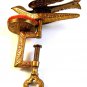 Vintage Gold Tone Sewing Bird Pin Cushion 33117