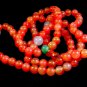 Tibetian Carnelian Amythest Jade Prayer Worry Beads 48" Necklace 008617