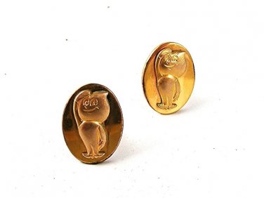 1950's Happy The Esso Oil Drop Man 10K GF Cufflnks By KINNEY CO 91516