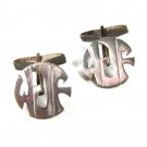 1981 Sterling Silver Initals W. J. F. Cufflinks By Lenore Doskow 6116