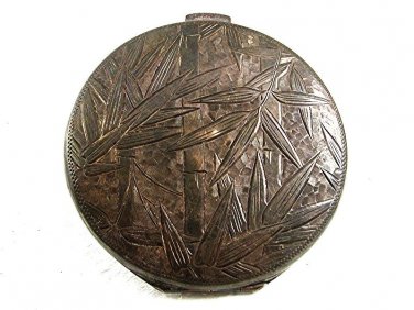 Vintage Oriental 950 Silver Bamboo Monogrammable Compact 72517