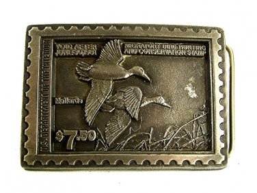 1981 Mallard Duck $7.50 Conservation Stamp Buckle By AMERICAN LEGENDS 4117