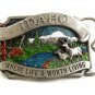 1983 Idaho Where Life's Worth Living Belt Buckle By SISKIYOU 22417