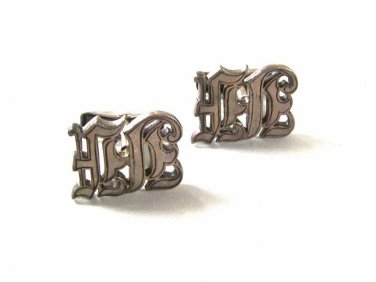 Initials / Letters Sterling Silver Cufflinks By ALLAN ADLER 3816
