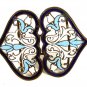 Ladies Art Nouveau Champleve Enameled Blue Tulips Belt Buckle Unbranded 91215