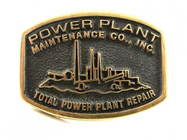 1985 Handmade Power Plant Maintenance Co., Inc. Belt Buckle By ANACORTES 12617