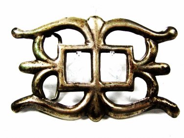 Early Native American Silver Sandcast Belt Buckle Unbranded 10415