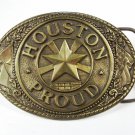 Houston Proud Limited Edition 1 of 100 Belt Buckle by Blue Bayou Brass AA111015