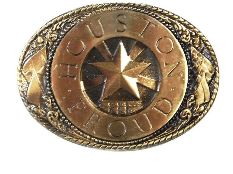 Houston Proud Limited Edition 1 of 100 Belt Buckle by Blue Bayou Brass