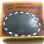 Vintage Blue Leather Belt Buckle By TONY LAMA Mint In Box 12517
