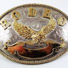 HUGE Mexican Alpaca Silver Cowboy RODEO American Eagle Belt Buckle 122016