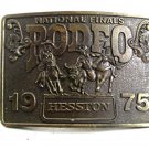 1975 National Finals Rodeo HESSTON Belt Buckle By LEWIS BUCKLES 9817