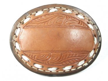 Leather Monogramable Belt Buckle by C&M LEATHER Fort Worth Texas 11315a