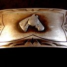 Vintage Western Rodeo Horse Head Silver Belt Buckle