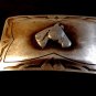 Vintage Western Rodeo Horse Head Silver Belt Buckle