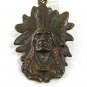 Vintage Native American Indian Chief Pendant Marked USA 71717