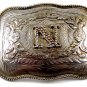 Mexican Alpaca Silvertone Initial / Letter N Belt Buckle 04228014 Not Signed